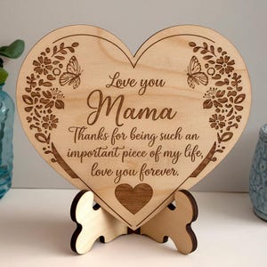 Danke, dass Sie so ein wichtiges Stück meines Lebens sind Laser Cut File | Muttertagsgeschenk für Mama Muttertagsgeschenke Ich liebe Mama Beste Mama