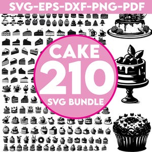 Cake Svg, Dessert Svg, Doughnut Svg, Cupcake Svg Cut File for Cricut and Silhouette, Easy Cut, Instant Download