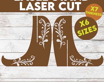 Laser cut Easel Stand 6 size, Plate Stand, Photo Frame Display, Glowforge laser cut file,Decorative stand, Svg, Ai, Pdf,Dxf