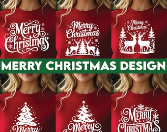 Christmas SVG Bundle, Christmas Shirt Svg, Merry Christmas Svg, Christmas Crew Svg, Christmas Tree Svg, Winter, Holiday, Funny Christmas Svg