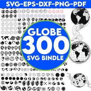 Globus SVG, Planet Erde SVG, Erde zwar, Globe Clipart, Schnittdateien, Silhouette, Cricut, Globe Vektor, DXF