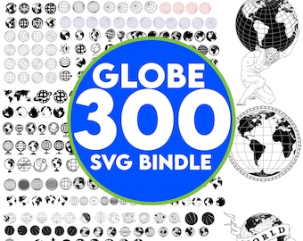 Globe SVG, Planet Earth Svg, Earth Svg, Globe Clipart, Cut Files, Silhouette, Files for Cricut, Globe Vector, DXF