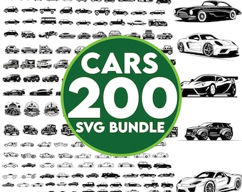 Car Svg Bundle, Retro Car Silhouette Svg, Sports Car Svg, Classic Car Vector, Clipart - Stickers Files, Laser Cut Files, Svg For Cricut,dxf