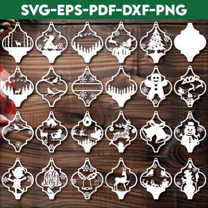 Arabesque Decor Ornament SVG Bundle, Arabesque Ornament Cut Files, Laser cut files, Glowforge SVG, Laser Cut, Christmas Ornamentality Cricut