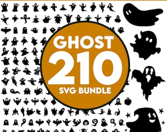 Ghost SVG Bundle - Ghost PNG Bundle - Ghost Clipart - Ghost SVG Cut Files for Cricut - Ghost Silhouette - Halloween Ghost Svg Png Files