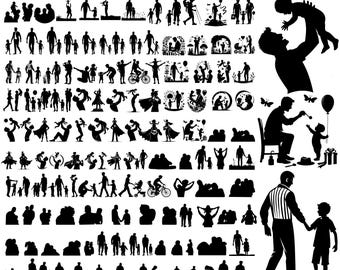 140 Papa Silhouette svg, Vatertag svg, Vatertag Bundle svg, Papa Bundle svg, Papa svg, svg, png, dxf, eps, pdf,