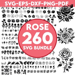 Roses SVG Bundle | Roses Svg Bundle | Roses SVG | Cut File | Commercial Use | Roses Template SVG | Rose Bouquet | Clip Art