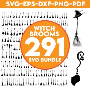 Witches Broomstick SVG Bundle, Broomstick SVG, Witchcraft svg, Halloween Svg, Png, Svg Files for Cricut, Silhouette, Witch SVG, Witches svg