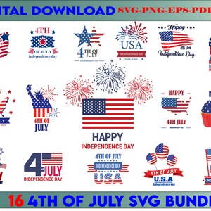4th of July SVG Bundle,July 4th SVG, fourth of july svg, independence day svg, patriotic svg,pdf,png