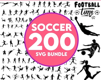200 SOCCER SVG Bundle, SOCCER Svg, Svg Bundle Cut Files For Cricut, Soccer Clipart, Football Svg,Soccer Quotes,dxf,pdf,png