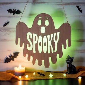 Fichier découpé au laser Halloween, signe d&#39;Halloween, Halloween laser SVG, fichier laser de vacances SVG, fichier laser de signes Halloween, DXF