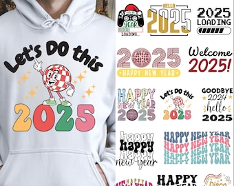 44 Happy New Year SVG Bundle, New Year Svg File, New Year Shirt Design, New Year Outfit Svg, NY 2025 SVG File, NewYear Svg, Svg craftor