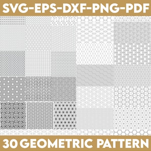 30 シームレス パターン SVG、幾何学的 SVG、幾何学的クリップアート、幾何学的ベクター、線パターン SVG、幾何学的パターン SVG、