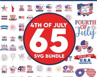 4th of July SVG Bundle, July 4th SVG, Fourth of July svg, America svg, USA Flag svg, Patriotic, Independence Day Shirt, Cut File Cricut,dxf
