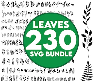 Leaves SVG , Leaves svg Bundle, Leaf svg, Branch svg, Wedding Leaves, Leaf vector, Greenery svg, Leaf border svg, Hand Drawn Leaves svg