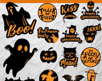 15 Laser Cut Horror Halloween, Glowforge SVG, Halloween Glowforge Files, Halloween Laser Files SVG , Halloween Laser cut, Halloween Decor