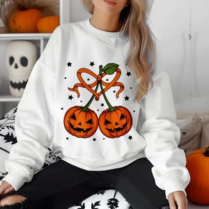 Pumpkin Cherries Png, Autumn Girly Png, Halloween Pumpkin Png, Fall Pumpkin Png, Pumpkin Cheeries Coquette Png, Retro Fall Png, Pumpkin Bow