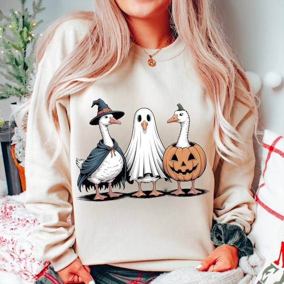 Boo Ghost Goose Png, Halloween Goose PNG, Halloween Shirt, Autumn Png, Skeleton Goose, Halloween Sublimation Design, Pumpkin Goose Shirt Png