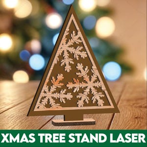 Standing Christmas tree bundle laser cut files svg template Glowforge Christmas tree svg cricut Christmas tree decor dxf vector cnc patern