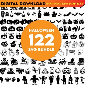 Halloween SVG Bundle, Halloween Character SVG Pack , Halloween Svg Files for Cricut, Halloween Svg Cut Files, Halloween Clipart , pumpkin