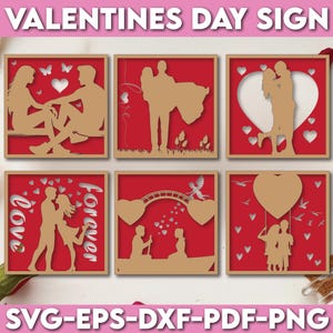 Valentines Day Sign SVG Bundle, Valentines Day Shelf Sign Svg FIle, Love SVG, Laser Cut Files, Valentines Day Couple, Valentines Glowforge