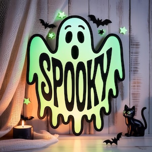 Halloween Laser Cut File, Halloween Sign, Halloween Laser SVG, Holiday Laser file SVG, Halloween Signs Laser File, DXF