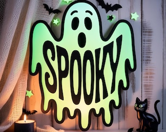 Halloween Laser Cut File, Halloween Sign, Halloween Laser SVG, Holiday Laser file SVG, Halloween Signs Laser File, DXF