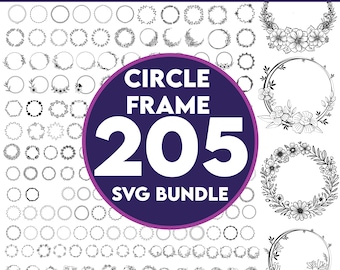 Circle Frame SVG | Double Circle Frame SVG | Circle SVG | Round Frame Svg | Doodle Circle Svg | Frame Svg | Circle Frame Decoration Wedding