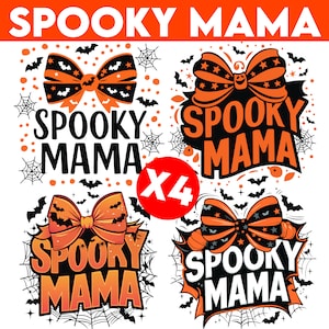 Spooky Mama Png, Coquette Halloween Png, Spooky Season Png, Retro Halloween Png, Spooky vibes Png, Fall Png, Halloween Shirt Sublimation