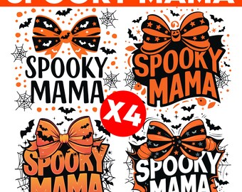 Spooky Mama Png, Coquette Halloween Png, Spooky Season Png, Retro Halloween Png, Spooky vibes Png, Fall Png, Halloween Shirt Sublimation