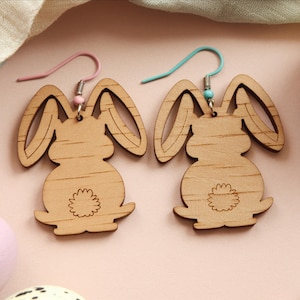 Easter Earrings Laser Cut Files, Bunny Earrings SVG, Egg Earrings SVG, Easter Earrings Templates Cut File, Spring Earrings SVG Bundle