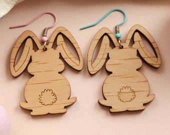 Easter Earrings Laser Cut Files, Bunny Earrings SVG, Egg Earrings SVG, Easter Earrings Templates Cut File, Spring Earrings SVG Bundle