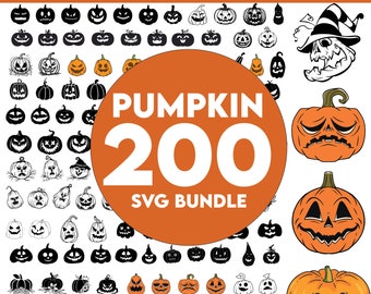 200 zucca in formato SVG, pacchetto di zucca in formato Svg, zucca autunnale in formato Svg, Silhouette Cameo, Cricut, file di taglio, file in formato Svg, clipart di zucca, set di zucca in formato SVG, DXF