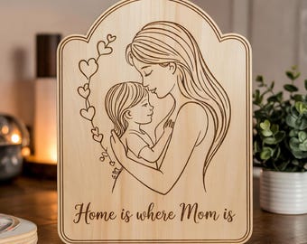 Mother's Day Sign Laser Cut SVG, Mothers Laser Cut , Mother's Day Shelf Sign File, Laser Mother's Day Cut File, Glowforge, Digital Download