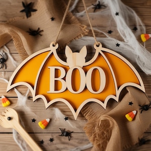 Fichier découpé au laser Halloween, signe d&#39;Halloween, Halloween laser SVG, fichier laser de vacances SVG, fichier laser de signes Halloween, DXF