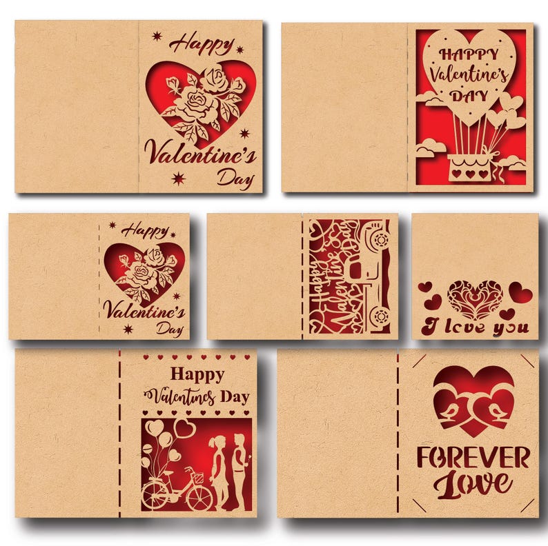 18 Valentine's Day Card SVG Bundle | Love Paper Cut SVG Bundle ...