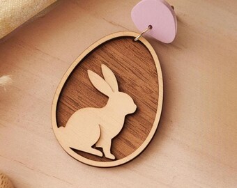 Easter Earrings Laser Cut Files, Bunny Earrings SVG, Egg Earrings SVG, Easter Earrings Templates Cut File, Spring Earrings SVG Bundle