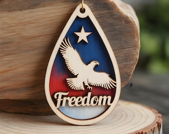 4th of July earring SVG , Independence day earrings digital file, Cut & score SVG laser cut file for laser engravers