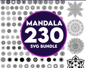 Mandala SVG-bundel Mandala ontwerpen SVG- en PNG-bestanden Cricut svg silhouet snijden bestanden sublimatie ontwerp svg - png - dxf