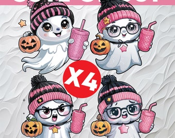 Cute Ghost PNG, Halloween PNG, Ghost Png, Halloween Sublimation, Coffee Png, Boujee Png, Boujee Ghost, Halloween T-shirt Design Png,DTF Png