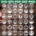 36 Personalized Ornaments Custom Decor Tree Ornaments  Decor Baubles Tree Decoration Gifts Laser cut files Winter Ornament  Svg bundle,DXF