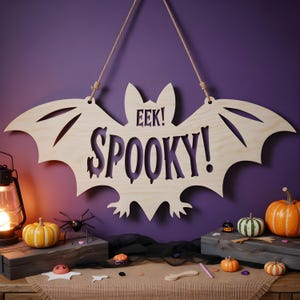 Fichier découpé au laser Halloween, effrayant Halloween signe, Halloween laser SVG, fichier laser vacances SVG, fichier laser de signes Halloween, DXF