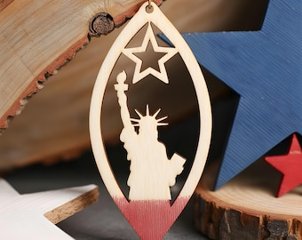 4th of July earring SVG , Independence day earrings digital file, Cut & score SVG laser cut file for laser engravers
