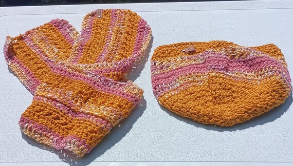 Hat & Scarf Combo - Orange - Etsy display picture 3