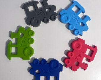 Silicone Train Pendants with bumps and grooves