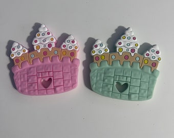 Silicone Castle Pendants with bumps and grooves