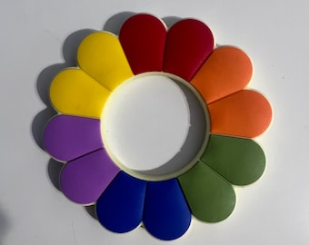 Silicone Flower Pendants with bumps and grooves