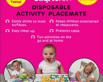 Disposable Stick-on Placemats 50 Pack , Restaurant Table Mats 12" x 18" Sticky Place Mat, Placemat