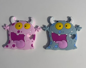 Silicone Monster Pendants with bumps and grooves