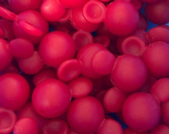 Silicone Red Mouse Beads Set of 5 | Craft Supply| Bead Supply